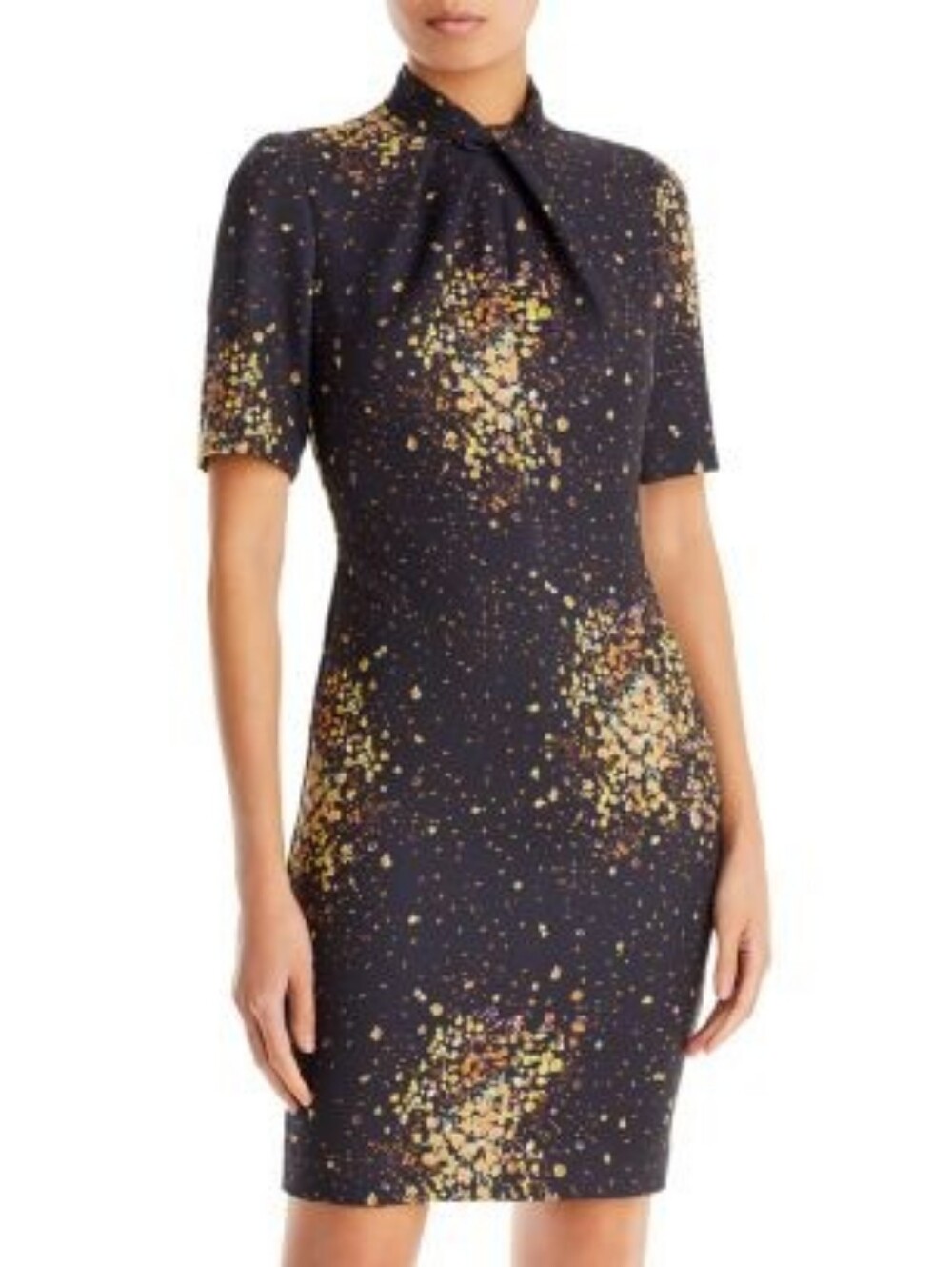 NWT Black Halo Zana Twist Neck Sheath Dress, Size 6
